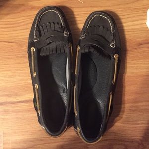 Black Sperry shoes