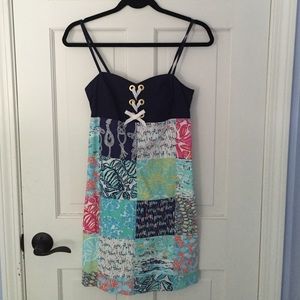 Lilly Pulitzer Rilee dress in multi sailor patch