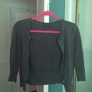 Grey cropped cardigan