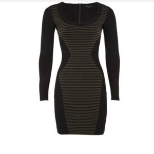 French Connection Lara Metallic Stripe Dress