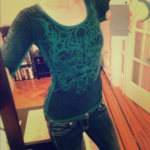 Buffalo by David Bitton 3/4 sleeve top