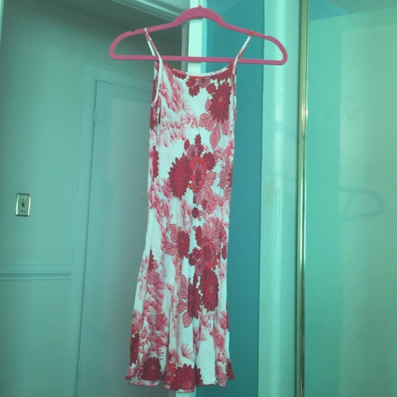 Red floral light weight dress