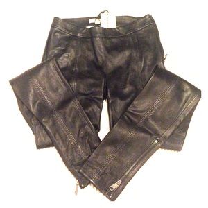 Black leather pants