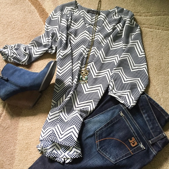 Honey Punch Pixel Stripe satin shirt by StitchFix