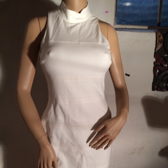 White bandage dress.