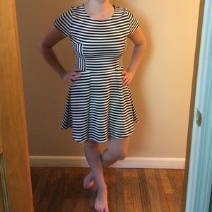 Black and White Striped Dress