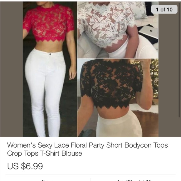 Lace Crop Top Any Size
