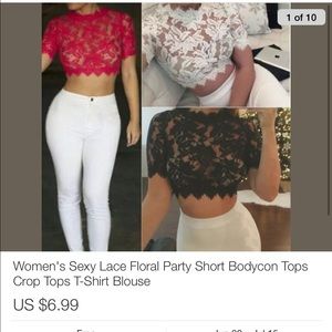 Lace Crop Top Any Size