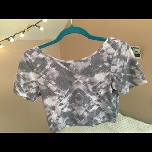 Pacsun Nollie brand cropped top in grey