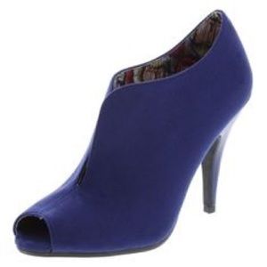 Christian Siriano Peeptoe Royal Blue Heels