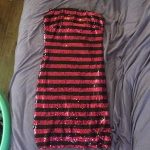 Black and Pink sequin Forever 21 dress