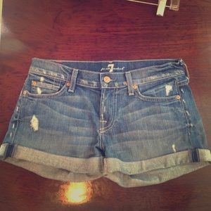 7 for all mankind denim shorts