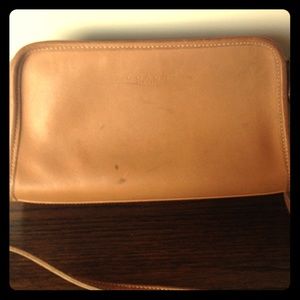 Tan all leather Coach purse