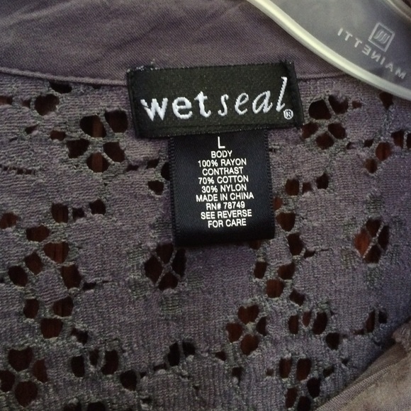 Wet Seal lace button down - Picture 2 of 3