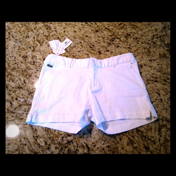 Lacoste white shorts , NWT