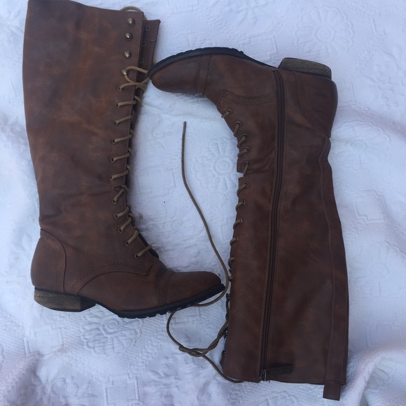 Tall military boots