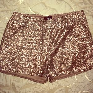 Gold Sequin Shorts