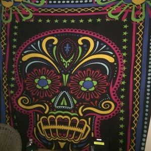 sugar skull tapestry