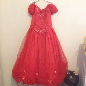 NWOT Red short sleeve flower girl/ formal dress