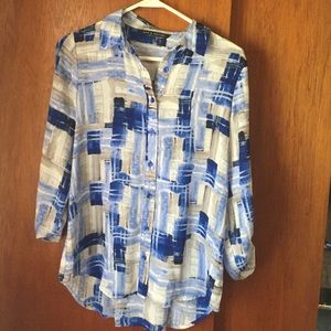 Blue button down shirt