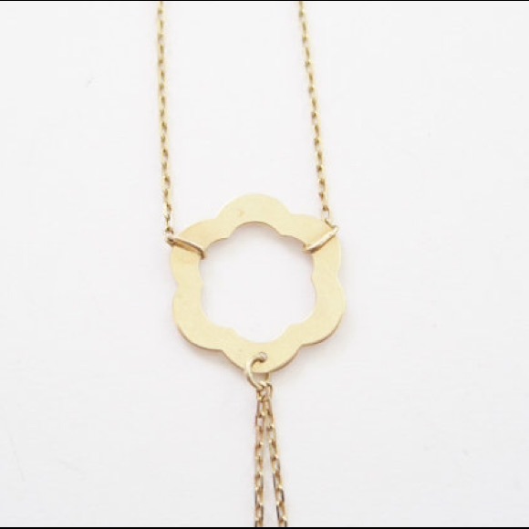 🌷•  host pick | gold dangle flower necklace • - Picture 3 of 4