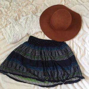 Blue free people skirt