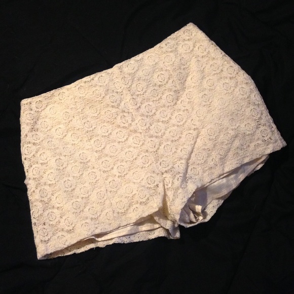 Crochet lace shorts
