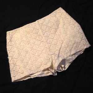 Crochet lace shorts