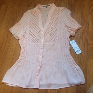 NY Collection Macy's pink blouse