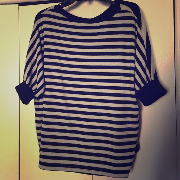 Black and white striped top