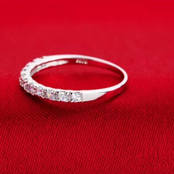 S Silver diamond simulant band(The Blic ring) - Picture 3 of 4