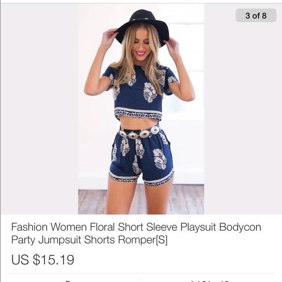 2 piece short set. SML - Picture 2 of 5