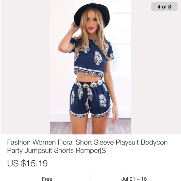 2 piece short set. SML - Picture 4 of 5