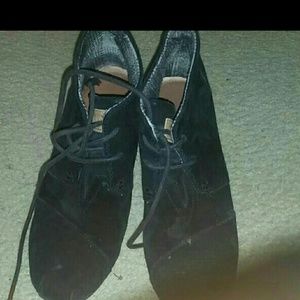 Black toms wedges