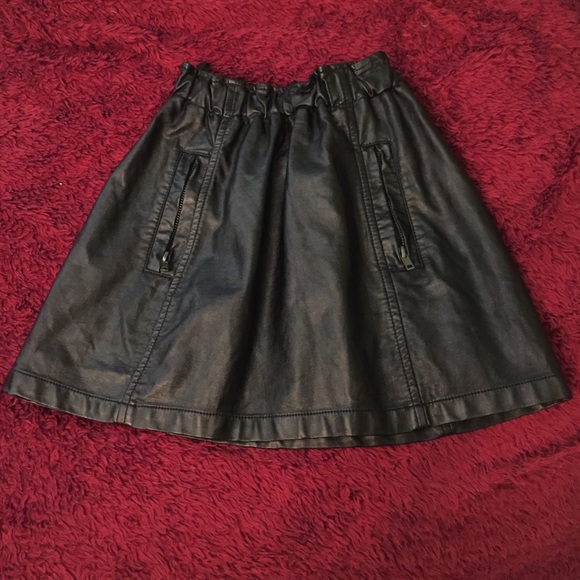 Leather Skater Skirt