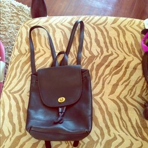 Coach style Black Backpack