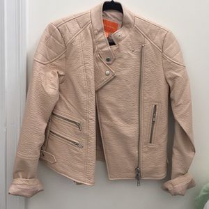 Joe Fresh pink leather jacket
