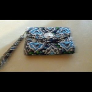 Vera Bradley Ink Blue Wristlet