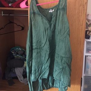 Military green tank top