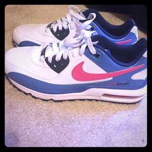 Blue, White, & Pink Nike Air Max. Condition: New