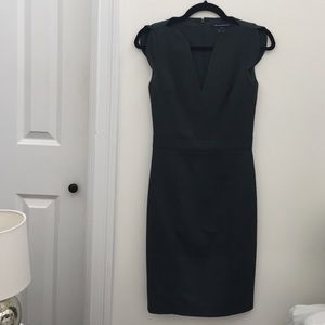 French connection emerald green scallop dress