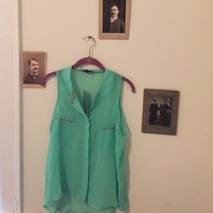 Flowy sea foam green tank! Never been worn!