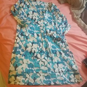 Blue Floral Chico's Dress