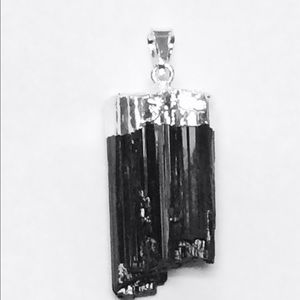 Black Tourmelina Pendants 30 mm x 20 mm