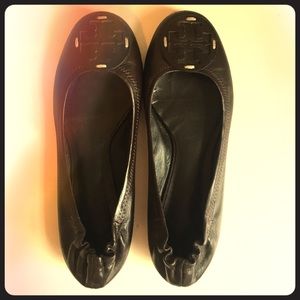 Tory Burch Minnie Travel Ballet Flats Leather Logo