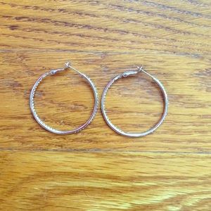 Hoop Earrings with diamonds