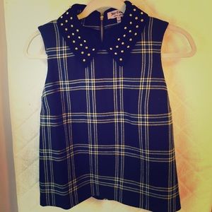 Juicy Couture Eton Plaid Top
