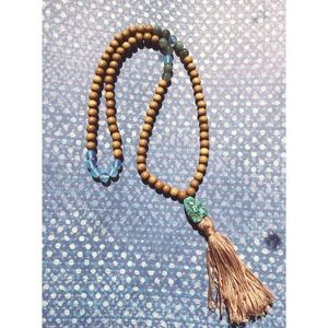Handmade turquoise mala necklace