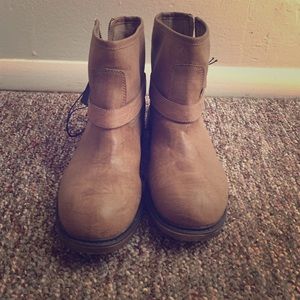 Forever 21 taupe ankle boots