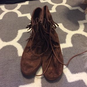 Fringe booties